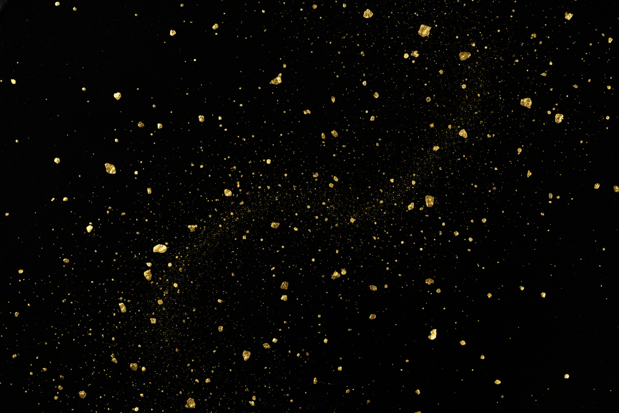 black with gold flecks