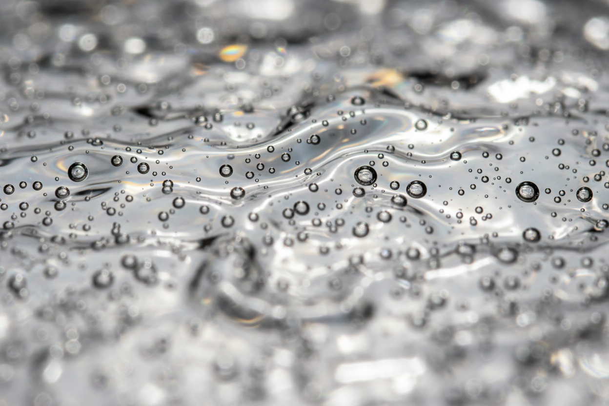 close up of clear liquid