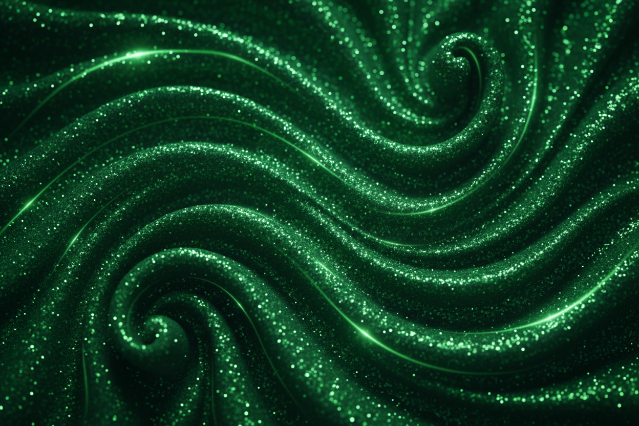 sparkle emerald green